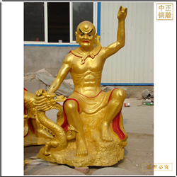 中正铜雕-定制寺院纯铜十八罗汉神像