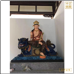 制作文殊普贤铜像