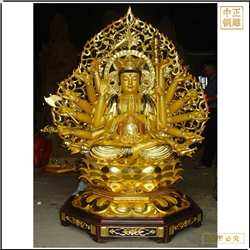 坐式千手观音雕塑 坐式千手观音雕塑