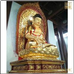 彩绘释迦牟尼佛铜像批发厂 彩绘释迦牟尼佛铜像批发厂