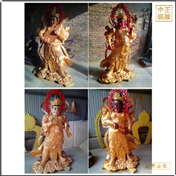 纯铜彩绘四大天王佛像铸造厂 纯铜彩绘四大天王佛像铸造厂